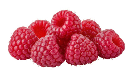 Heap of fresh ripe red raspberries © Julia