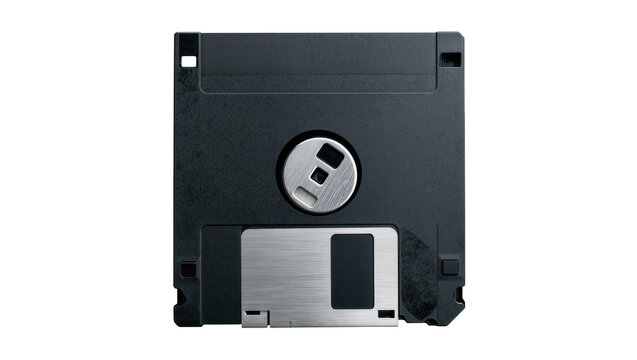 Black 3 5 inch floppy disk with metal shutter