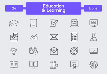 Education and Learning Icon Set