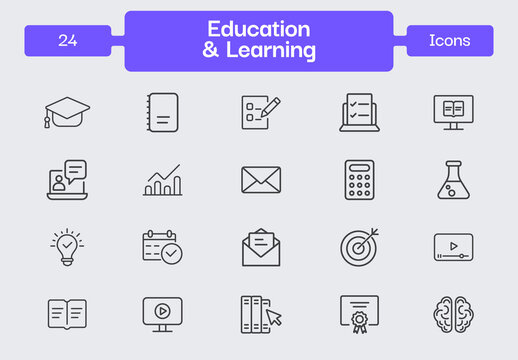 Education and Learning Icon Set