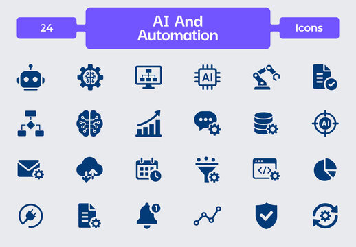 AI And Automation Icon Set