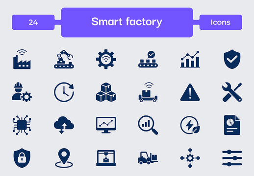 Smart Factory Icon Set