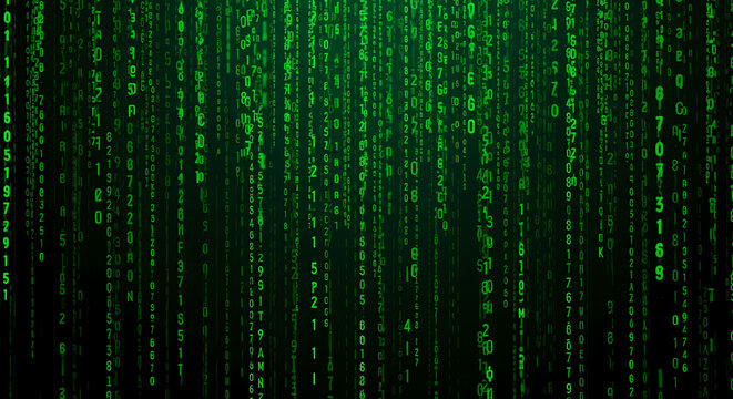 Abstract Digital Matrix Code Background