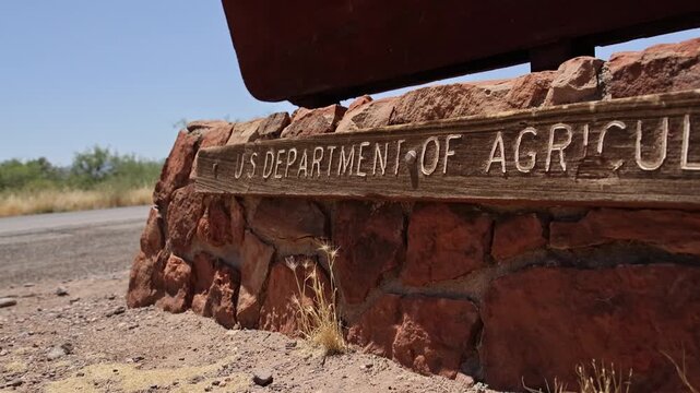 US Department of Agriculture Sign Coconino National Forest Entrance