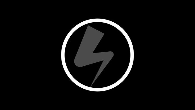 thunder and lightning icons with flat design.electricity icons