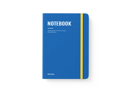 Modern Elastic Band Notebook Mockup