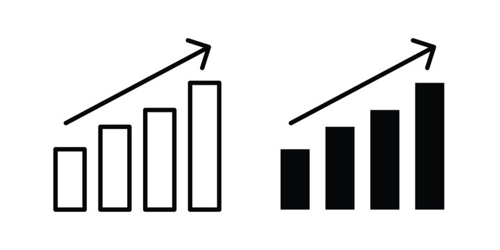 Improvement icon set in black, suitable for graphic projects and designs