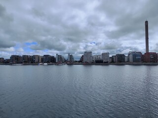 Obraz premium City view of city with chimney - Malmo, Sweden