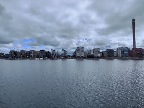 City view of city with chimney - Malmo, Sweden