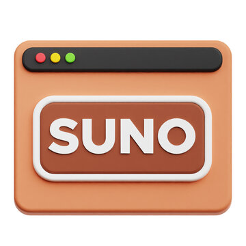 SUNO AI Tools 3D Icon Isolated On The Transparent Background