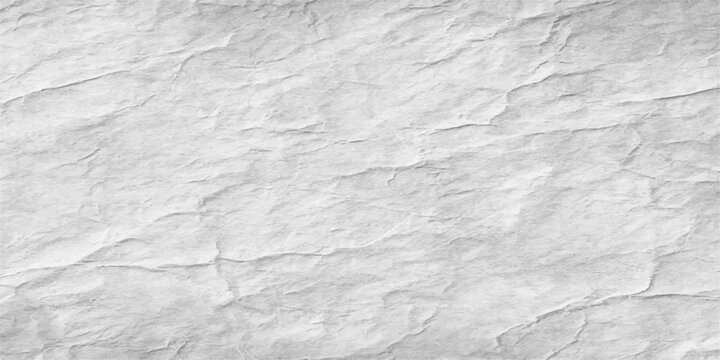 A blank white crumpled paper texture and wrinkled sheet surface with a rough creased pattern for a vintage grunge design backdrop