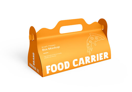 Food Carrier Box Mockup Tempate