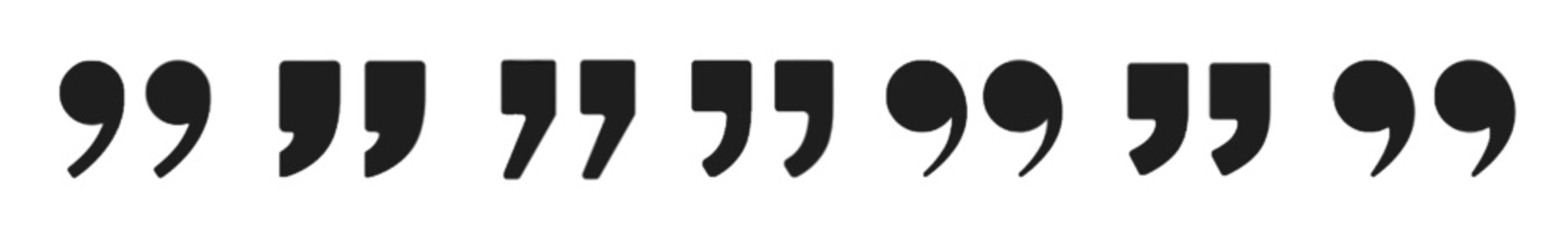 Quotation Marks on White Background