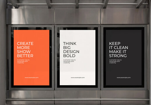 Tripple Frame Poster Mockup Template