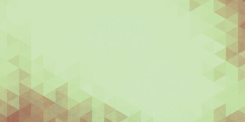 Fototapeta premium Soft Green Geometric Triangle Background With Vintage Texture and Abstract Pattern For Design
