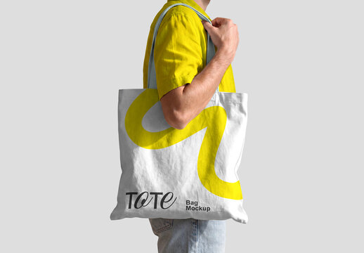 Canvas Tote Bag Mockup PSD