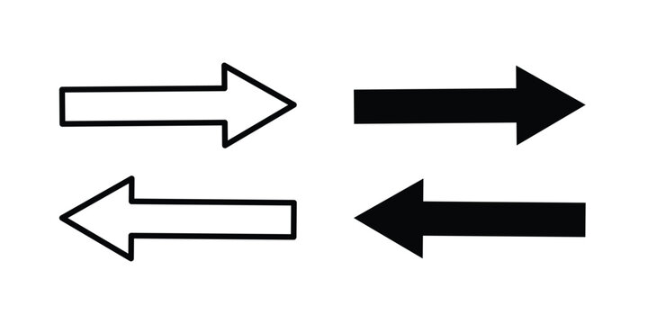 Transfer arrows icon set in black, suitable for graphic projects and designs