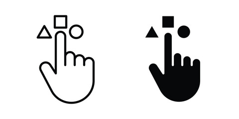 Fototapeta premium Variety icon set in black, suitable for graphic projects and designs