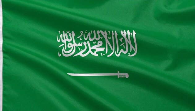 "Saudi Arabia flag with Shahada and sword"