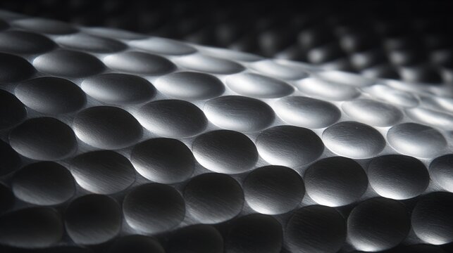 dimple. Close-up of a hammered tin sheet showing geometric dimple texture with dramatic shadows. safety posters, maintenance manuals, designed for industrial assembly lines and welding operations.