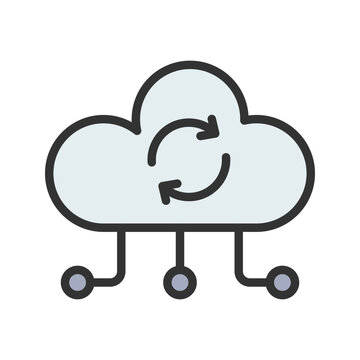 IoT cloud sync icon
