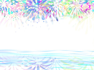Fototapeta premium 花火水面