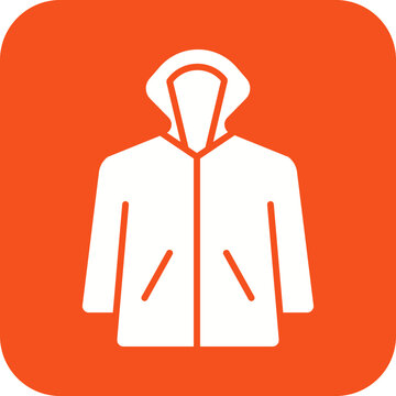 Rain jacket icon
