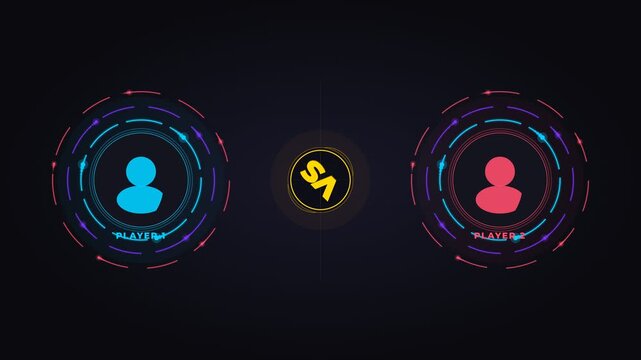Futuristic HUD Versus Screen Animation for Esports and Gaming