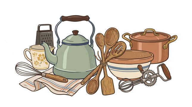 set of tools for the kitchen