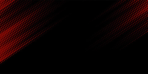 Fototapeta premium Halftone dots red and blue color pattern gradient grunge texture background. Dot pop art comic sport style vector illustration. modern background