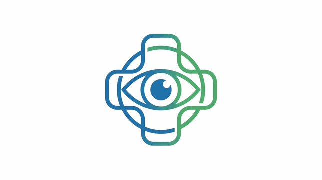 Modern Minimalist Eye Care Logo Design Template for Optometry Clinic Vision Health Branding Symbol and Ophthalmology Medical Visual Identity Vector Illustration on White Background