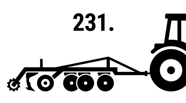 Tractor pulling agricultural implement for farming.