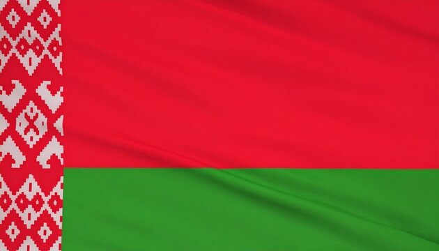 "Belarus flag with ornamental tradition"