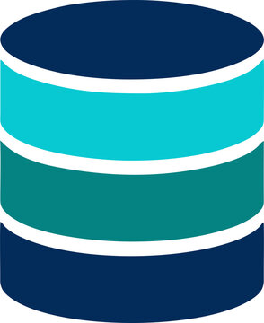Secure Cloud Database Storage Cylinders Network Icon