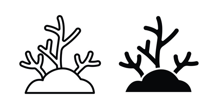 Algae icon editable stroke Line pack. Clipart icon set
