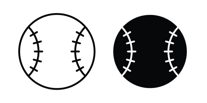 Baseball icon editable stroke Line pack. Clipart icon set
