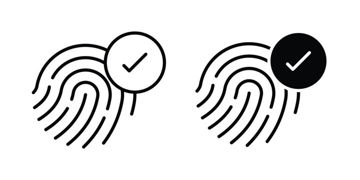 Biometric security icon editable stroke Line pack. Clipart icon set
