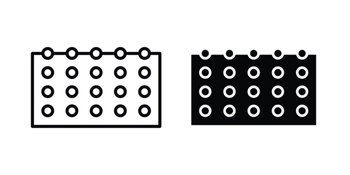 Bubble wrap icon editable stroke Line pack. Clipart icon set