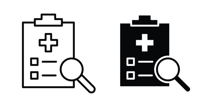 Clinical trial icon editable stroke Line pack. Clipart icon set