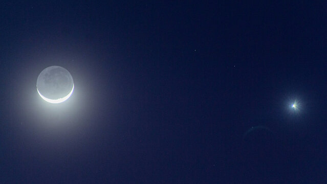 MOON, VENUS, SKY, NIGHTSKY, CONJUNCTION
