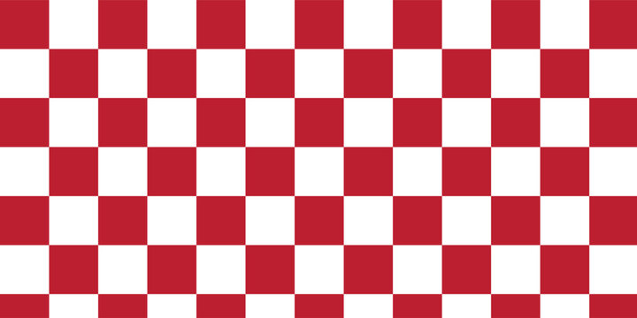 seamless repeating pattern with hand drawn checkerboard in red and white. Christmas red checker
