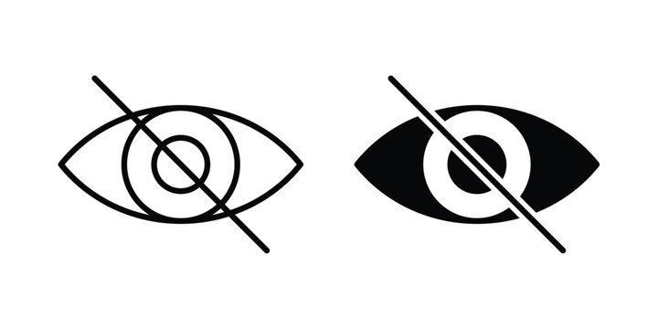 Hidden icon editable stroke Line pack. Clipart icon set