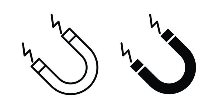 Magnet icon editable stroke Line pack. Clipart icon set