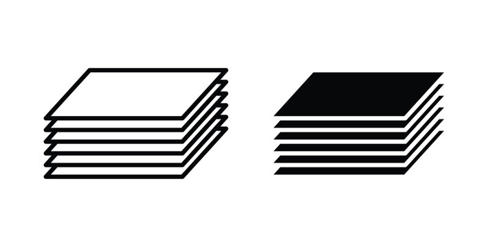 paper stack icon editable stroke Line pack. Clipart icon set