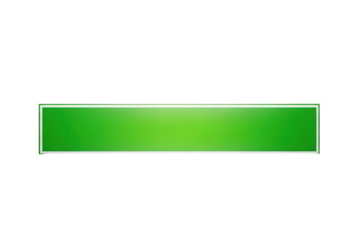 Green rectangular banner isolated on transparent background
