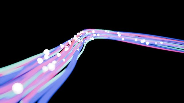 Lights neon curve lines impulse bg able to loop endless 4k