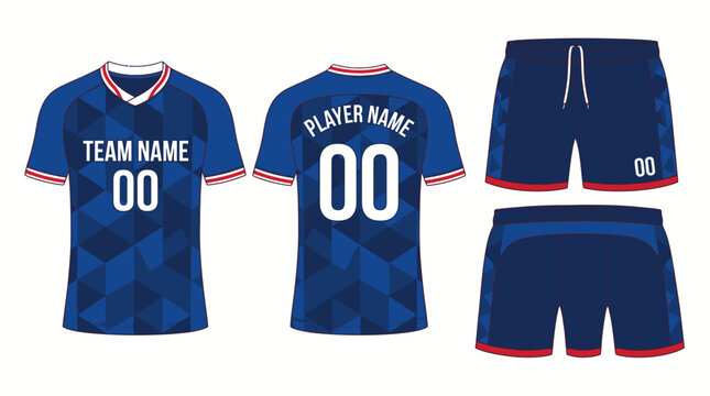 Professional basketball jersey template vector with uniform shorts and clothing