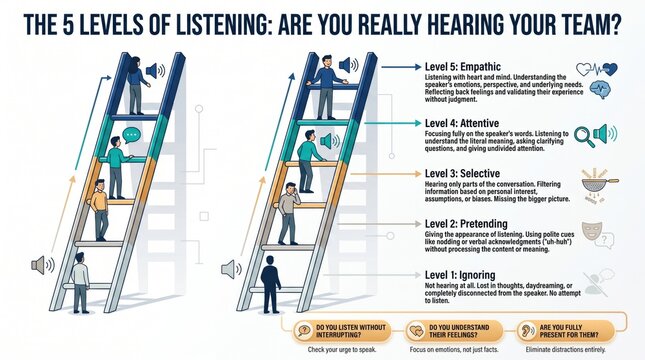 Workplace empathy graphic morning self-care routine as a vertical step-by-step flow chart