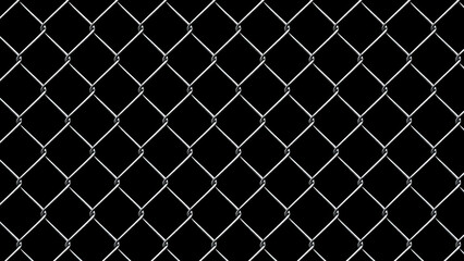 Fototapeta premium Abstract geometric pattern with white diamond shapes and lines on a dark black background texture
