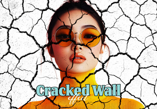 Cracked Surface Photo Effect